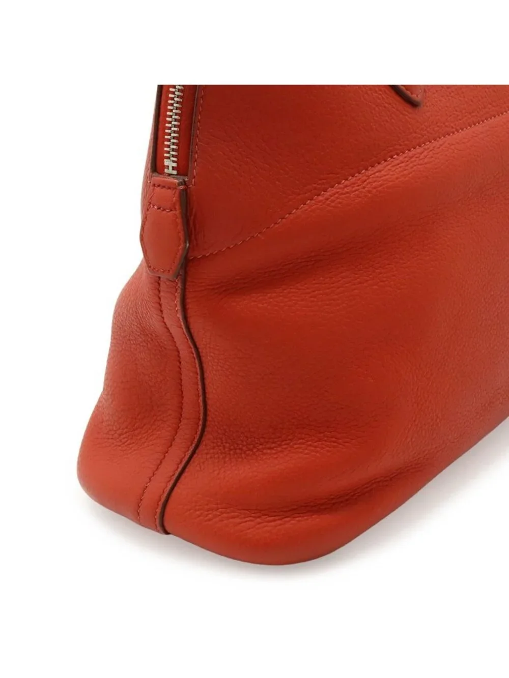 Hermes Bolide 35 Tote Taurillon Clemence Leather Red Silver